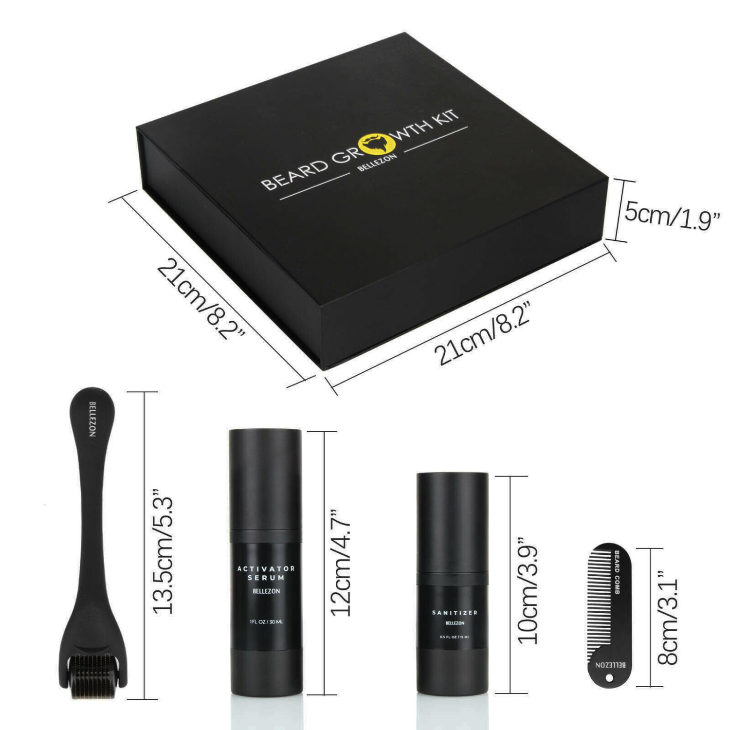 Beard Growth Liquid Beard Care Set Beard Growth Kit - Image 9