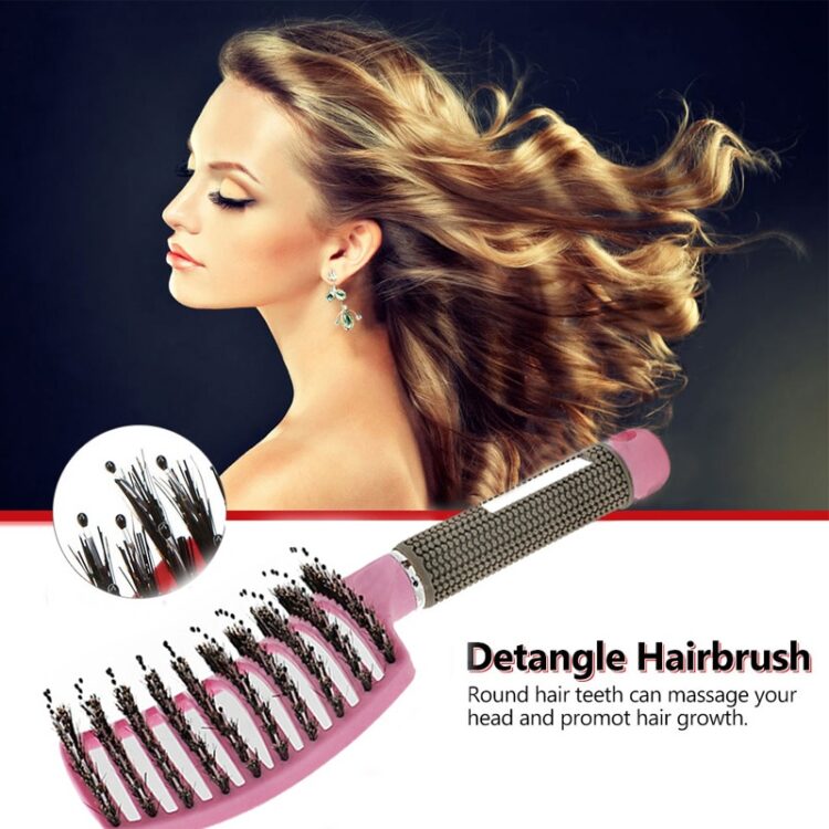 Hairbrush Anti Klit Brushy Haarborstel Women Detangler Hair Brush Teaser Hair Brush Comb Bristle Nylon Scalp Massage