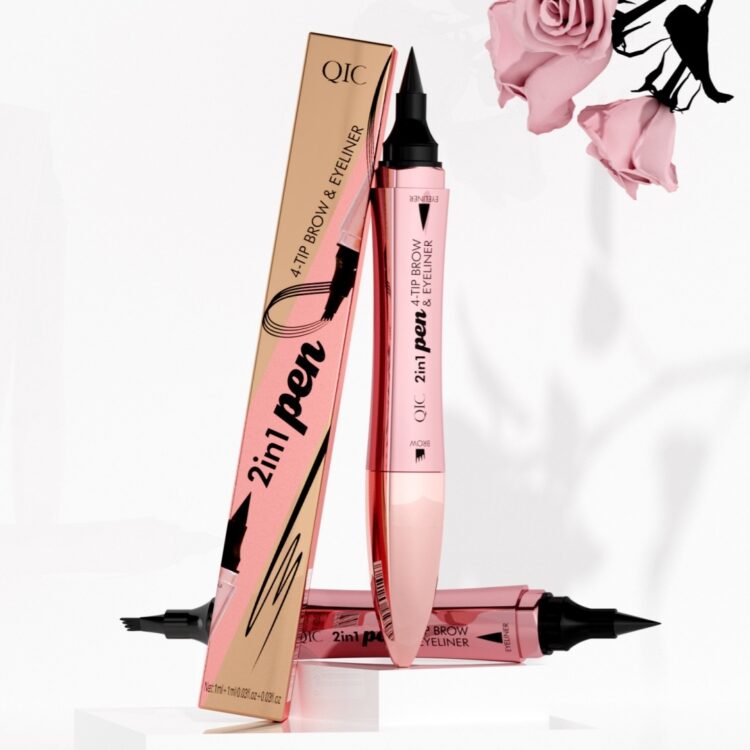 Double-headed 3D Micro-carved Liquid Four-fork Eyebrow Pencil 2-in-one Dual-purpose  Eyeliner