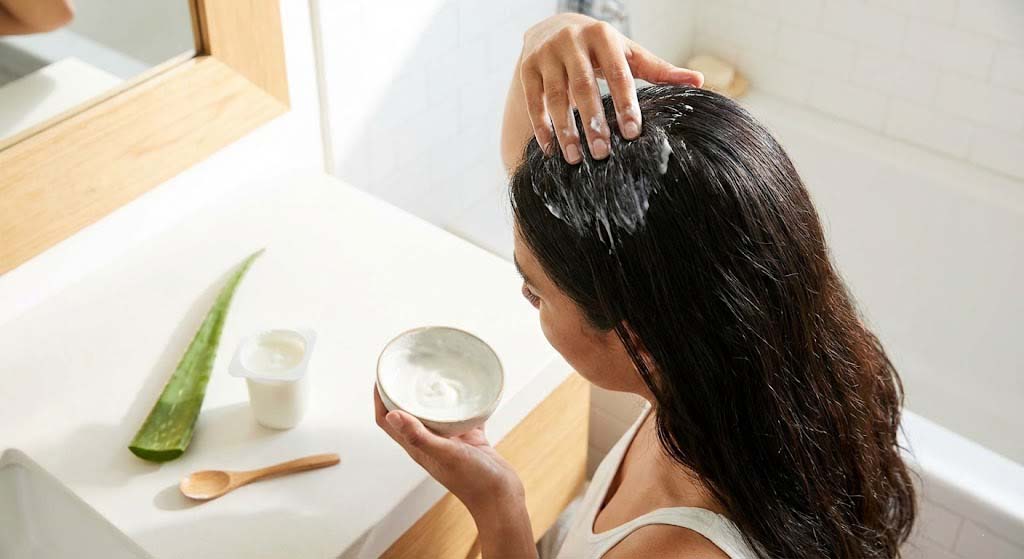 Aloe Vera and Yogurt Scalp Treatment