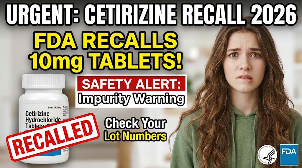 Cetirizine Recall 2026: FDA Recalls 10 mg Tablets Over Impurity