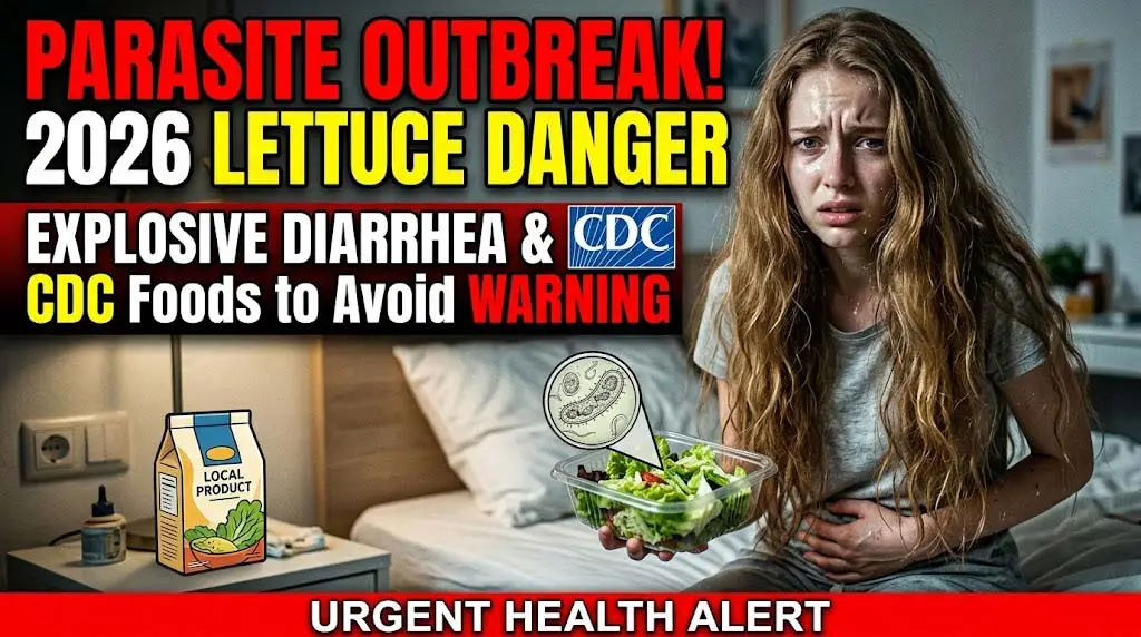 Cyclosporiasis outbreak 2026: CDC warning on lettuce parasite, explosive diarrhea risks, and foods to avoid. Louisiana, Oklahoma, Michigan cases surge.